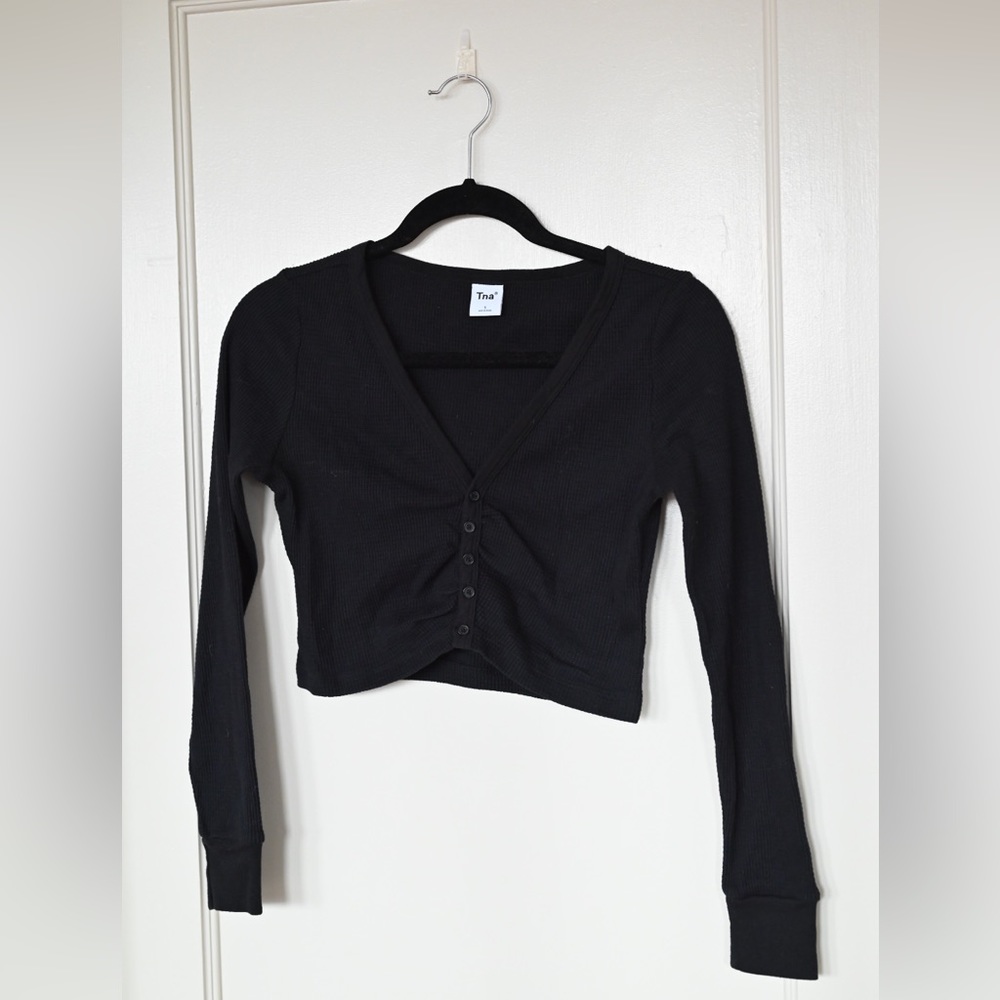 Tna waffle cropped long sleeve